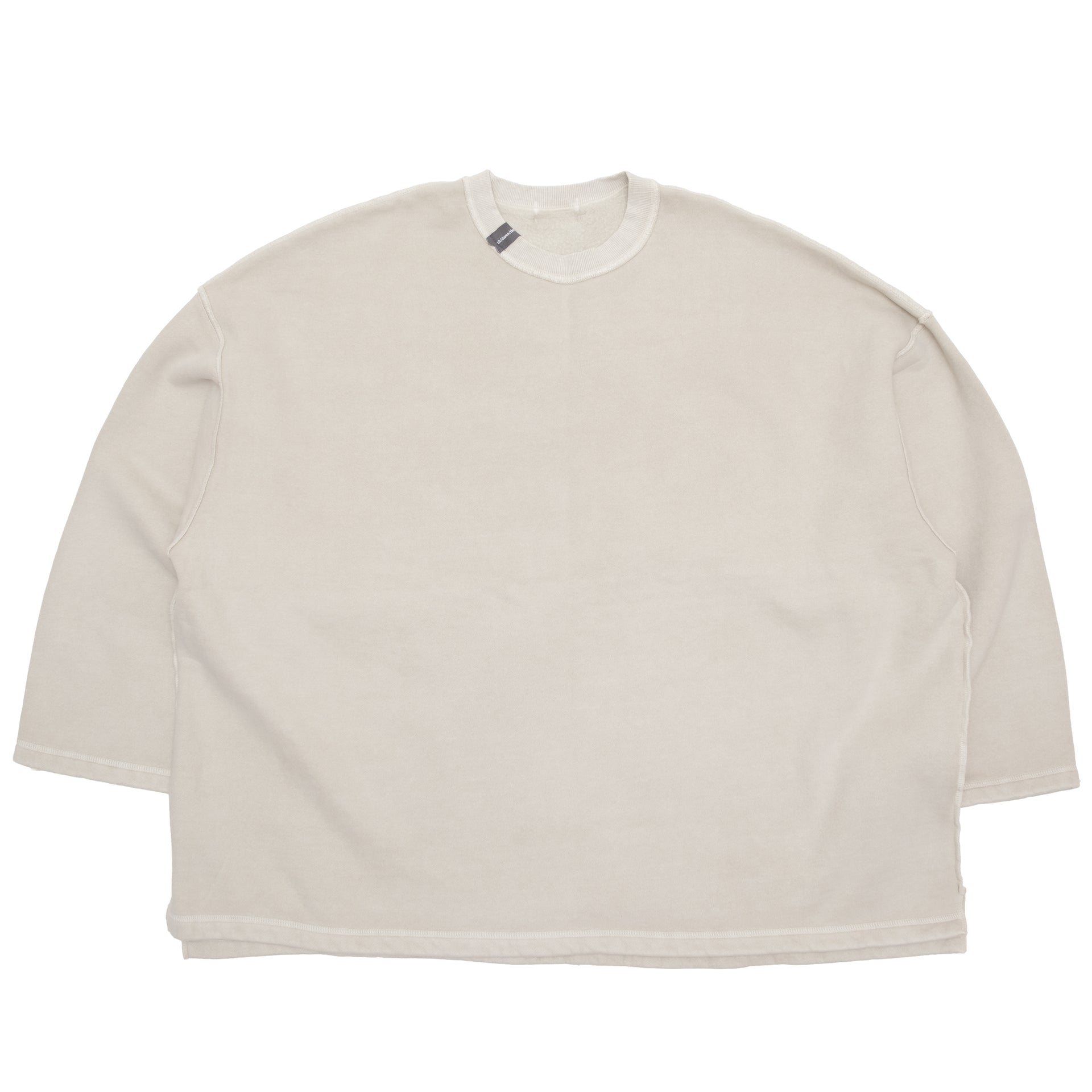 fleece wide sweat in stone