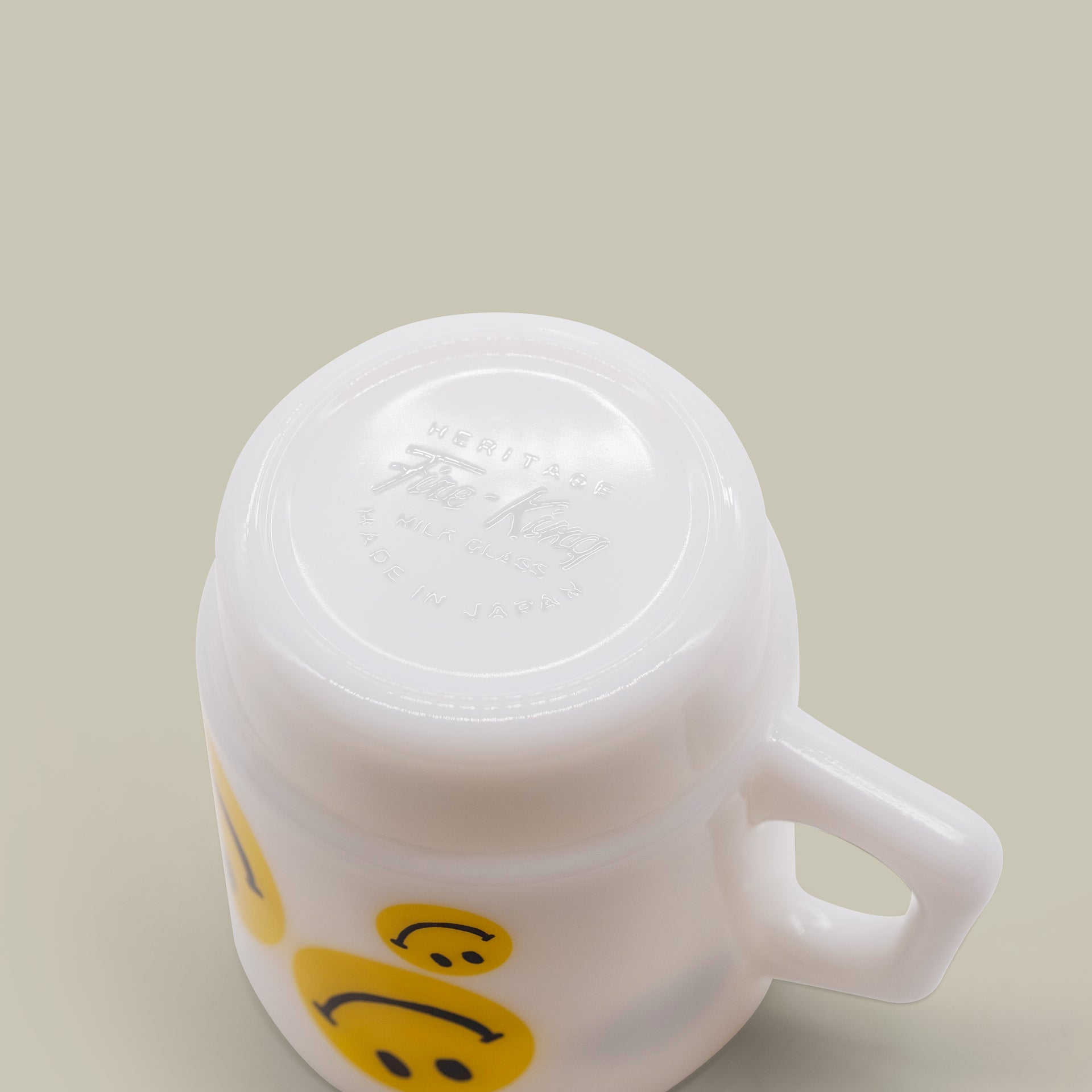 Fire-King Japan - Stacking Mug SMILEY FACE in Yellow