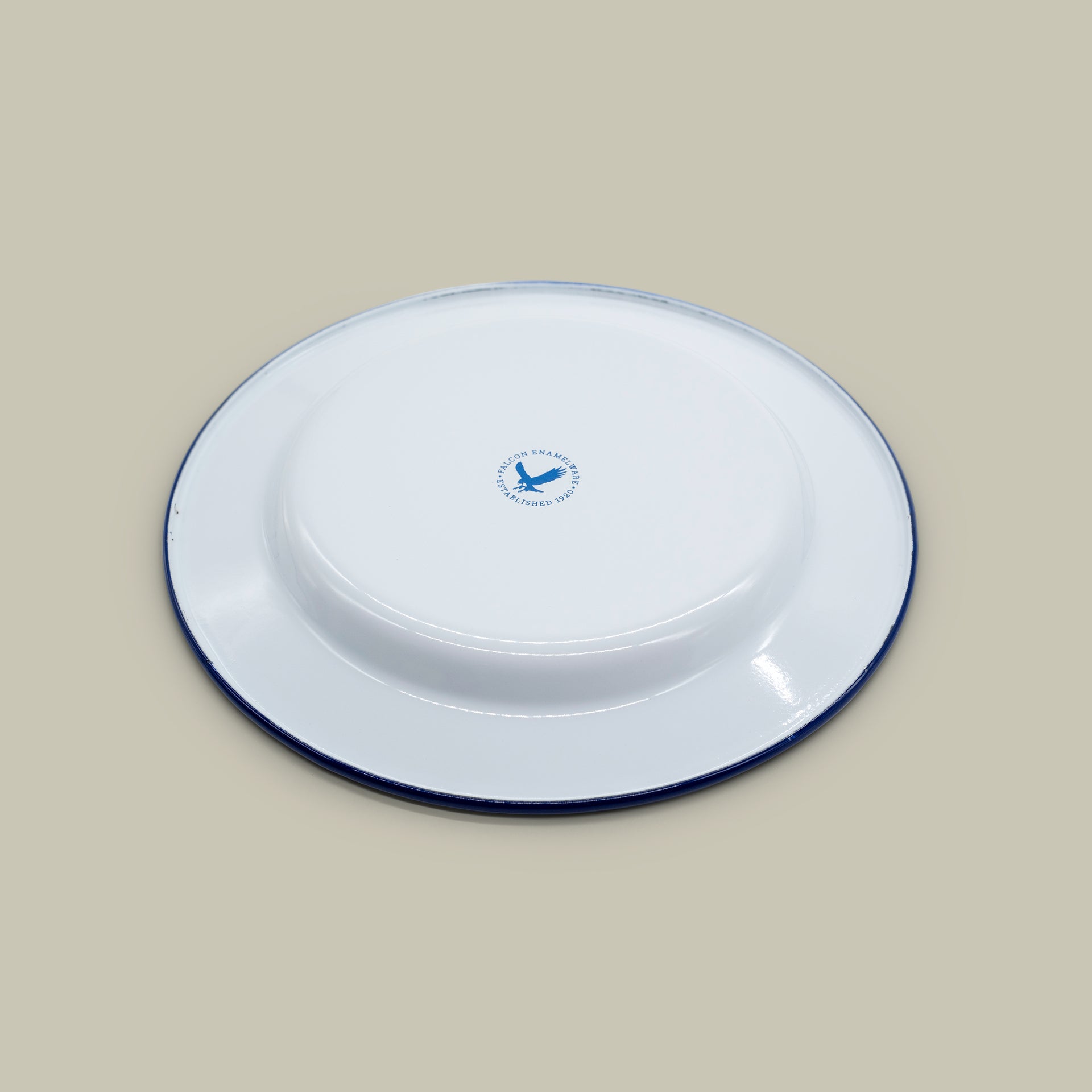 falcon 24cm plates - White with Blue rim