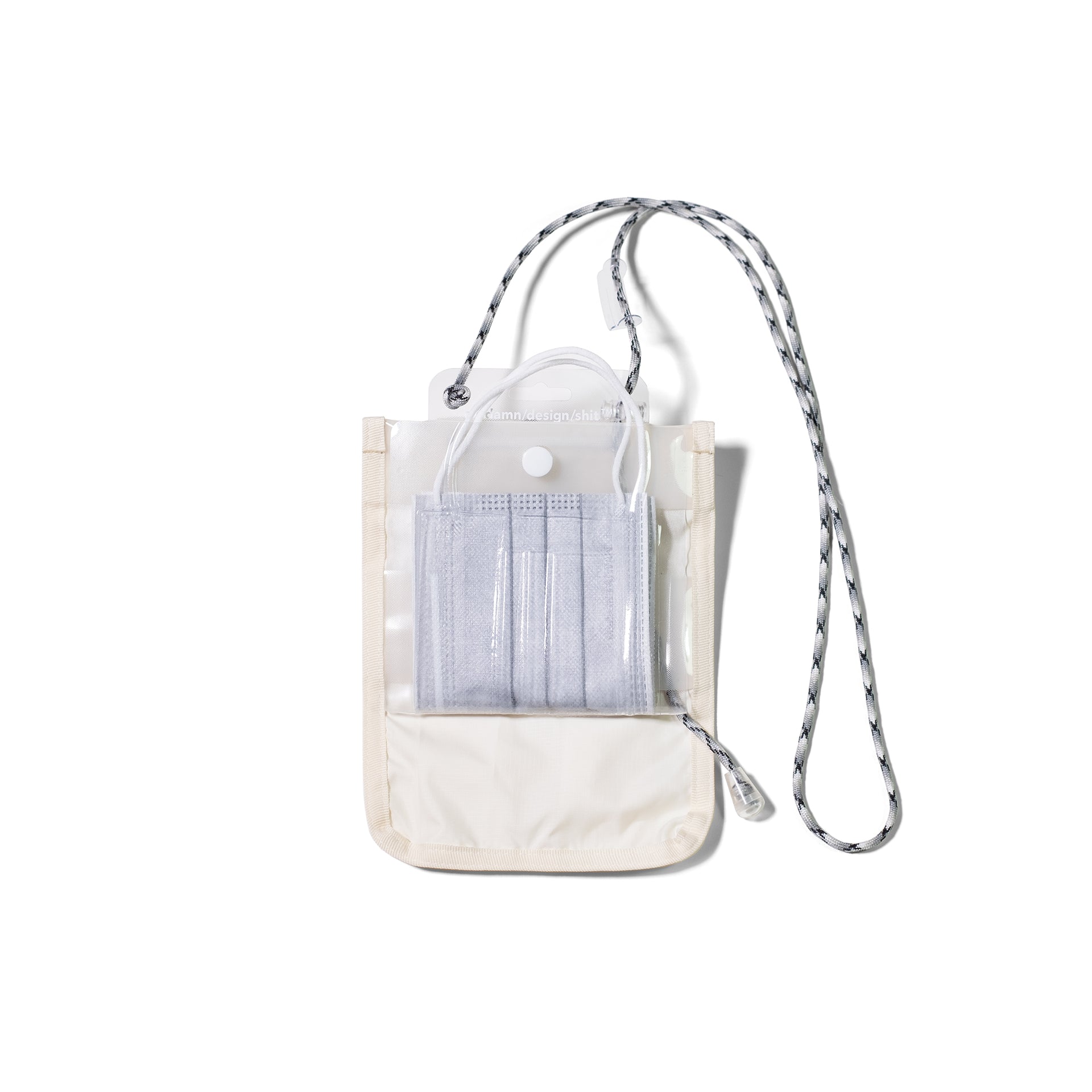 “expansion” tight bag w/ face mask pouch set in smoke