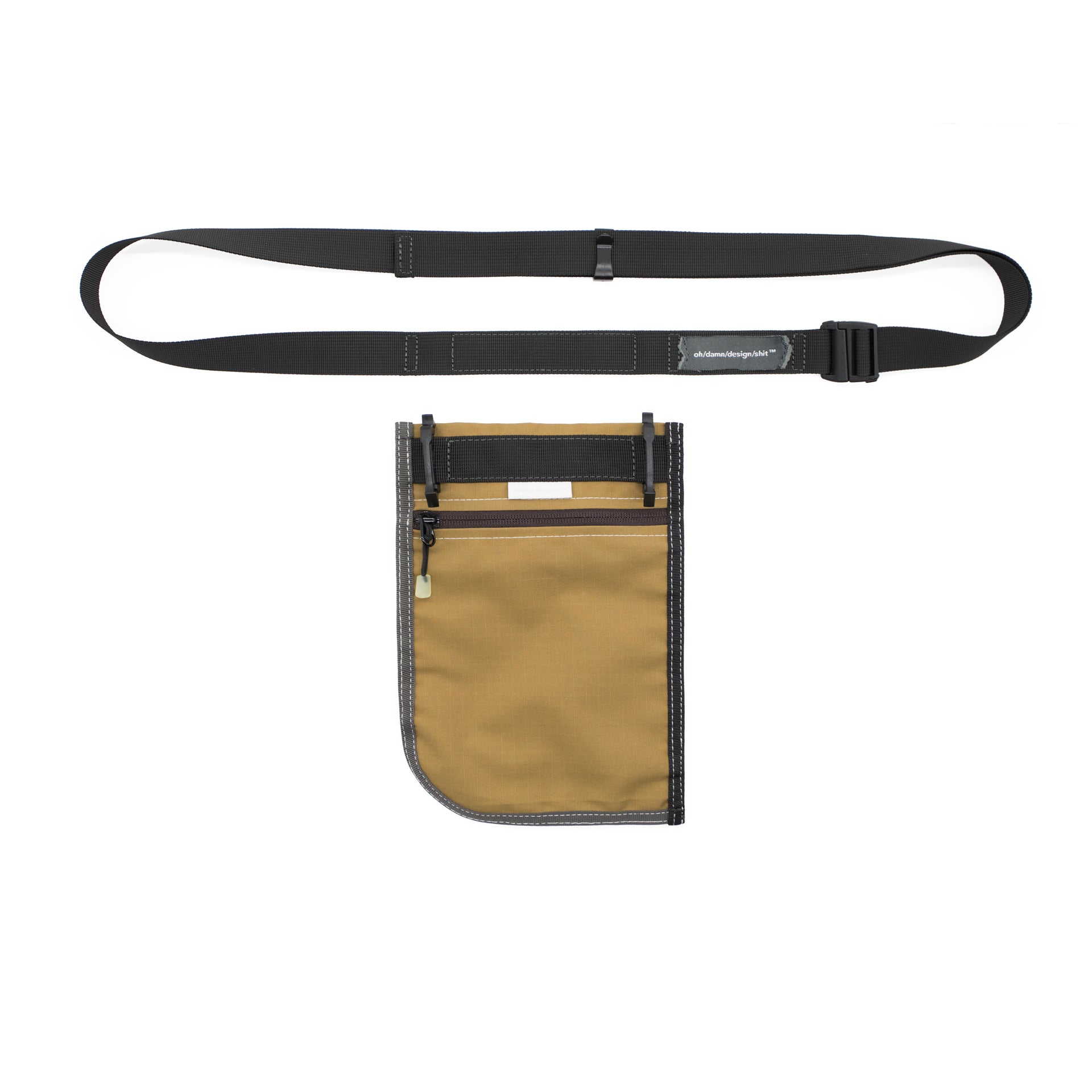 Teflon™ “pocket” 3-way bag in earth