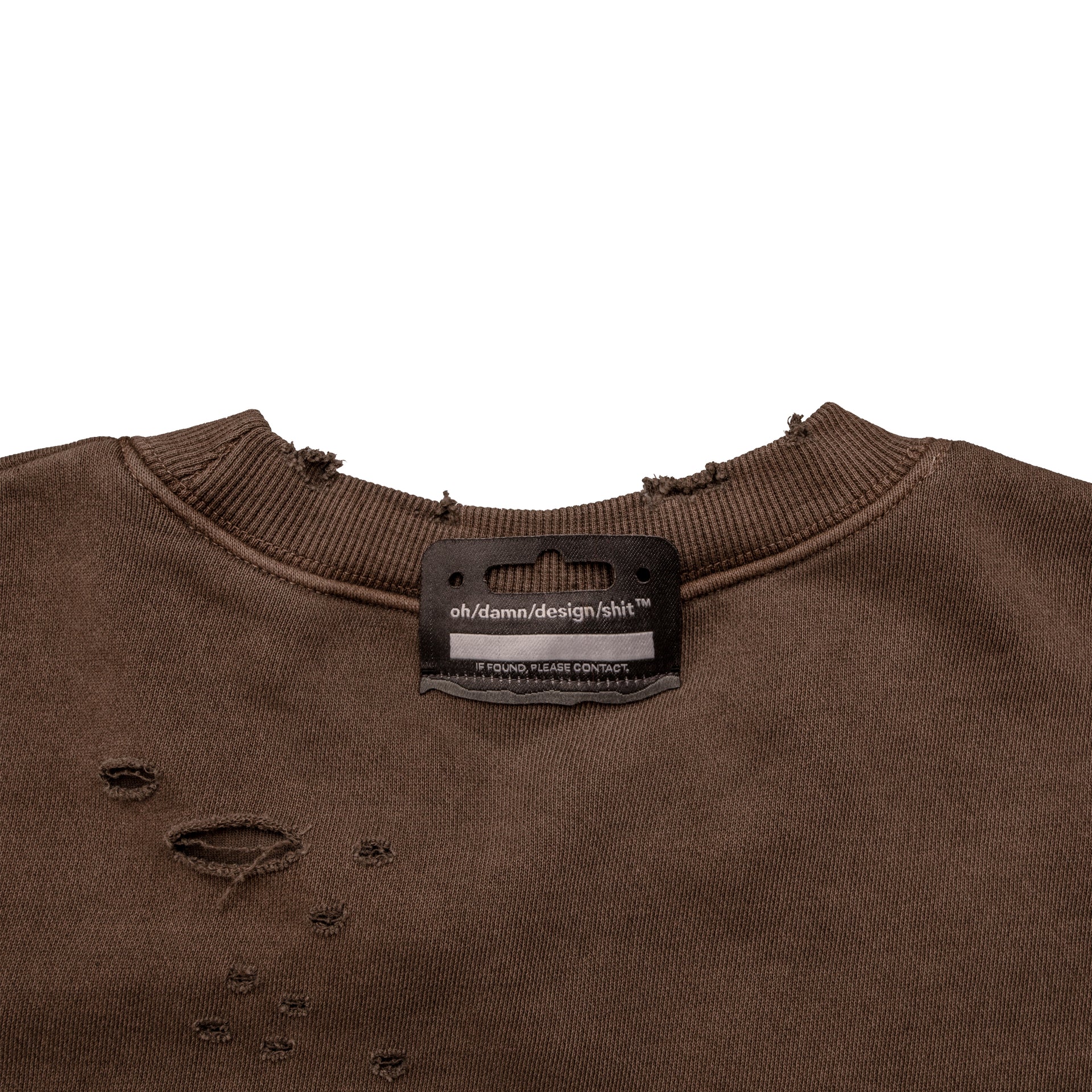 damaged layered sweatshirt